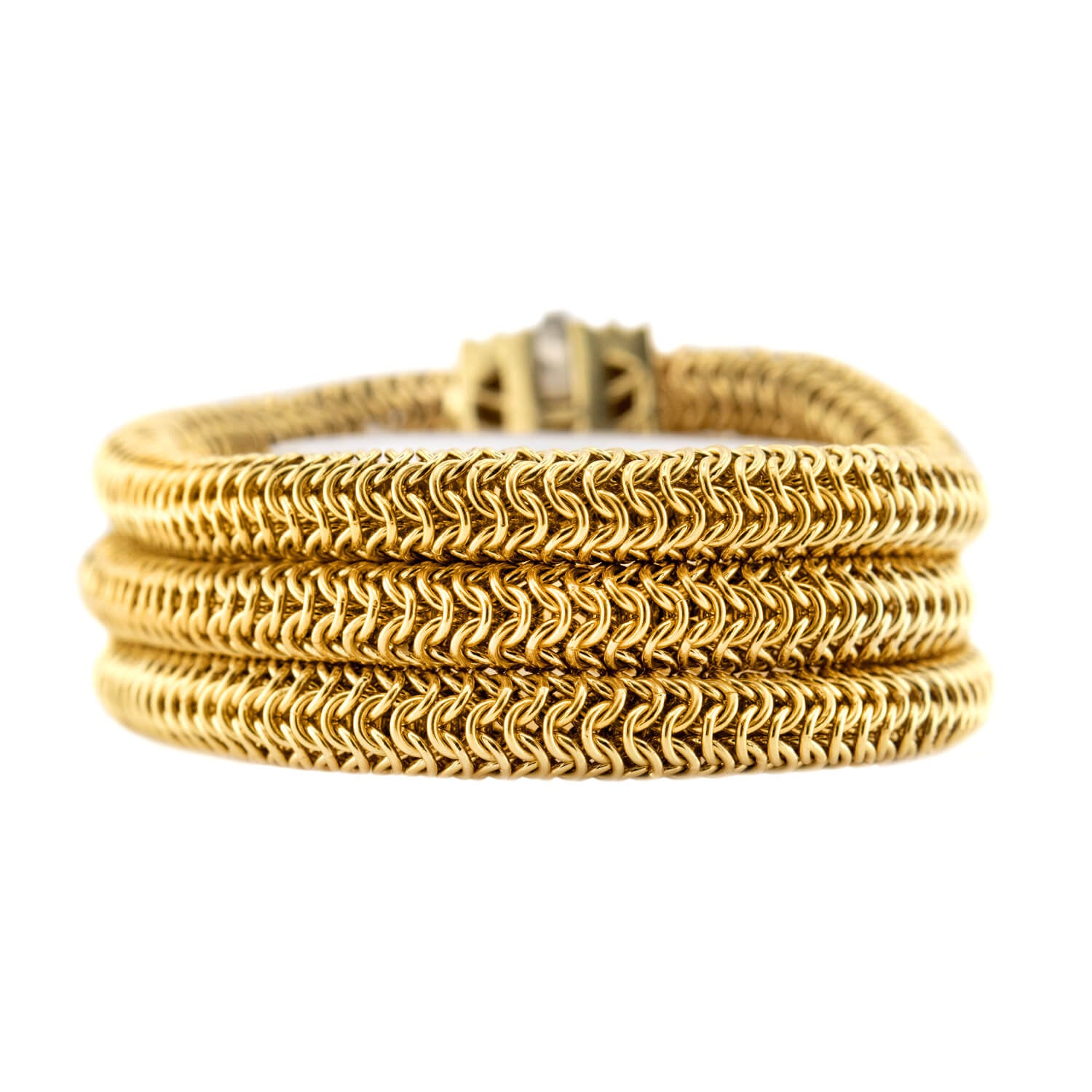 TIFFANY & CO. Estate 18k Three-Strand Bracelet