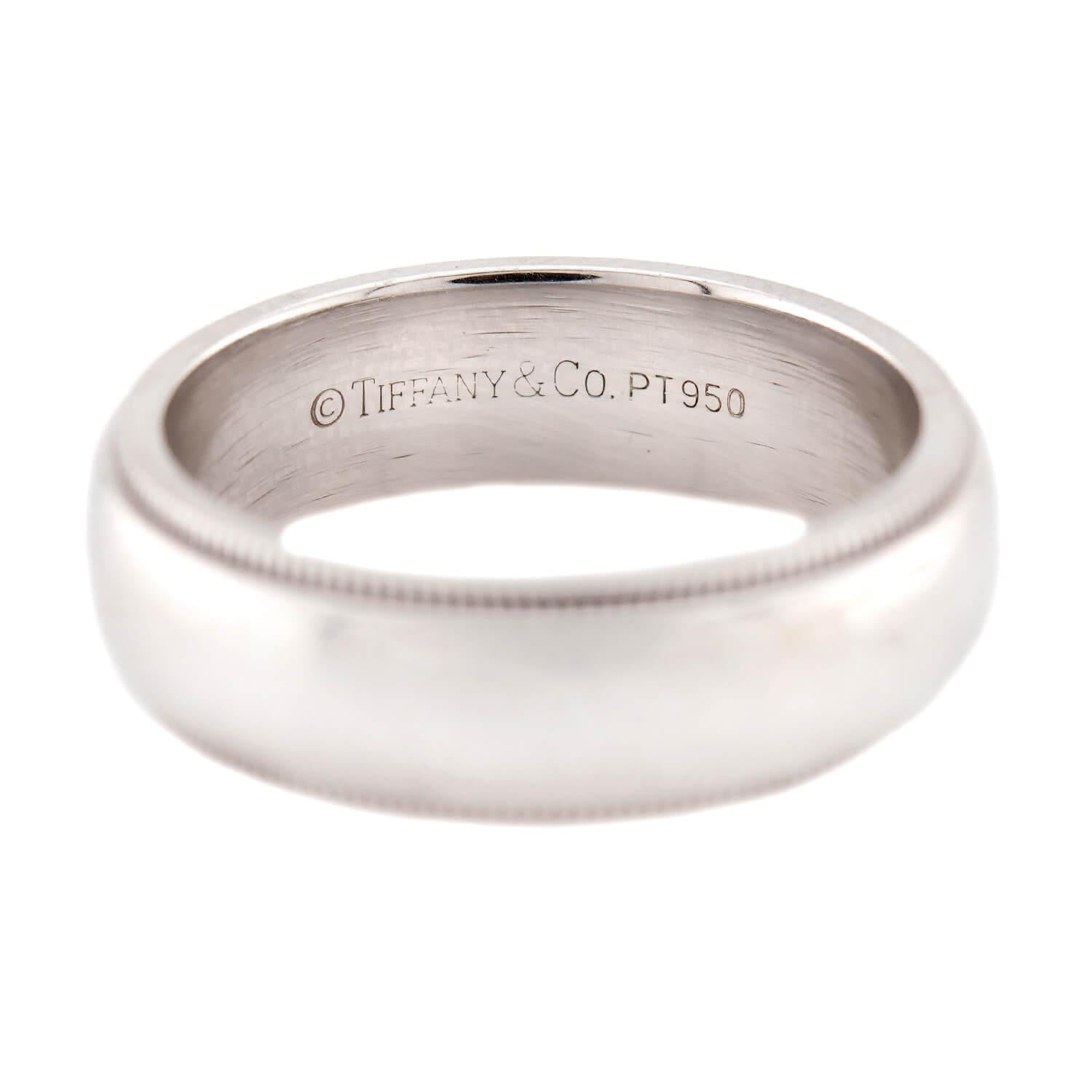 TIFFANY & CO. Estate Platinum Wedding Band