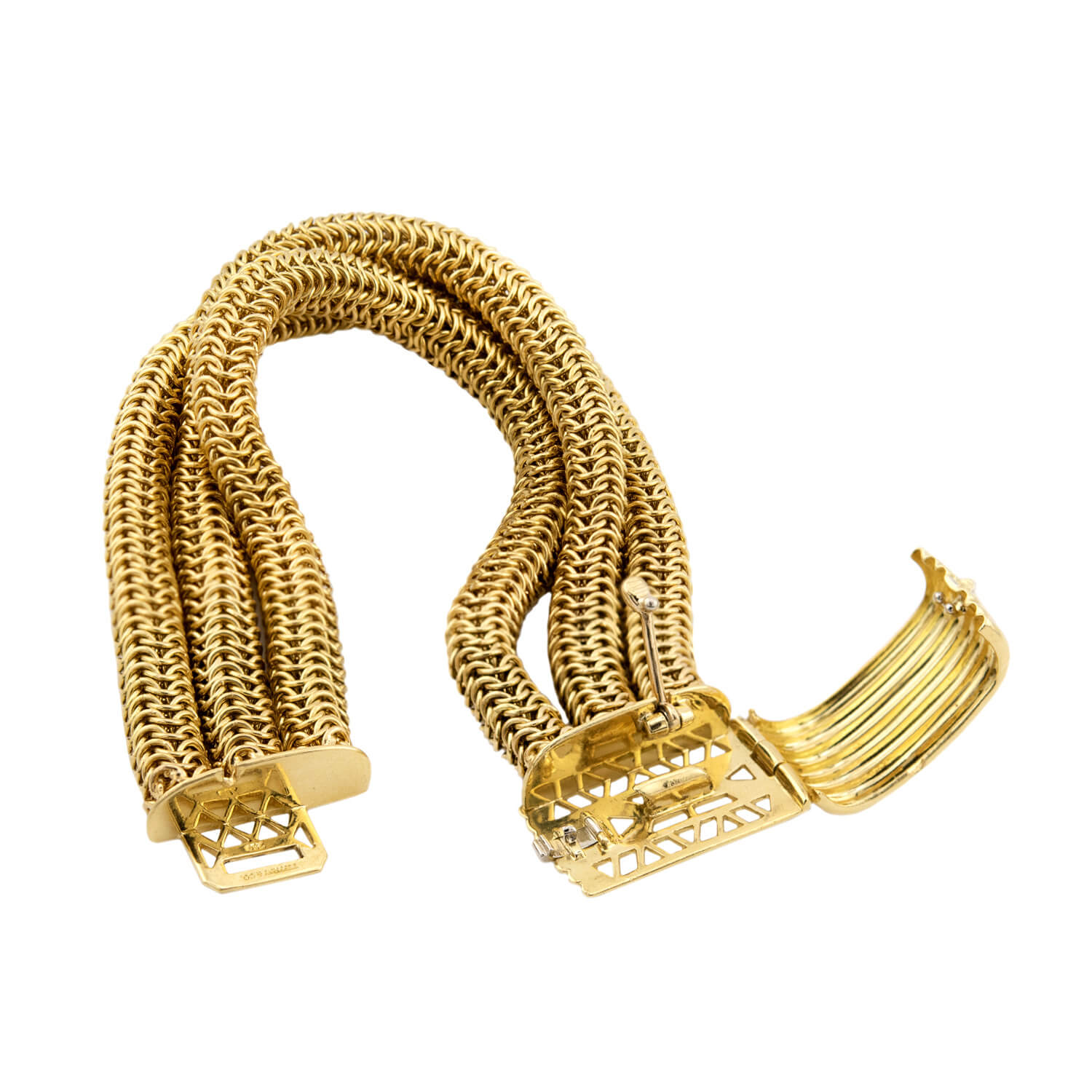 TIFFANY & CO. Estate 18k Three-Strand Bracelet