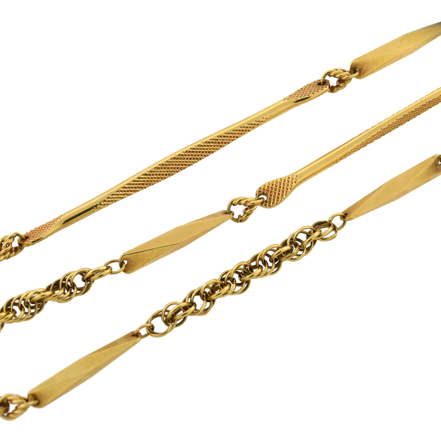 TIFFANY & Co. Ca. 1960 Large 18kt Onyx + Ivory Pendant Necklace 24.5"