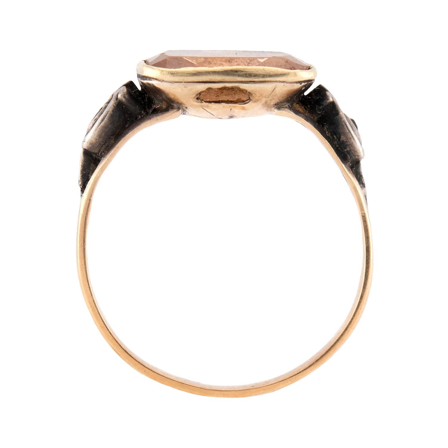 Georgian 14k/Sterling Silver Topaz Ring