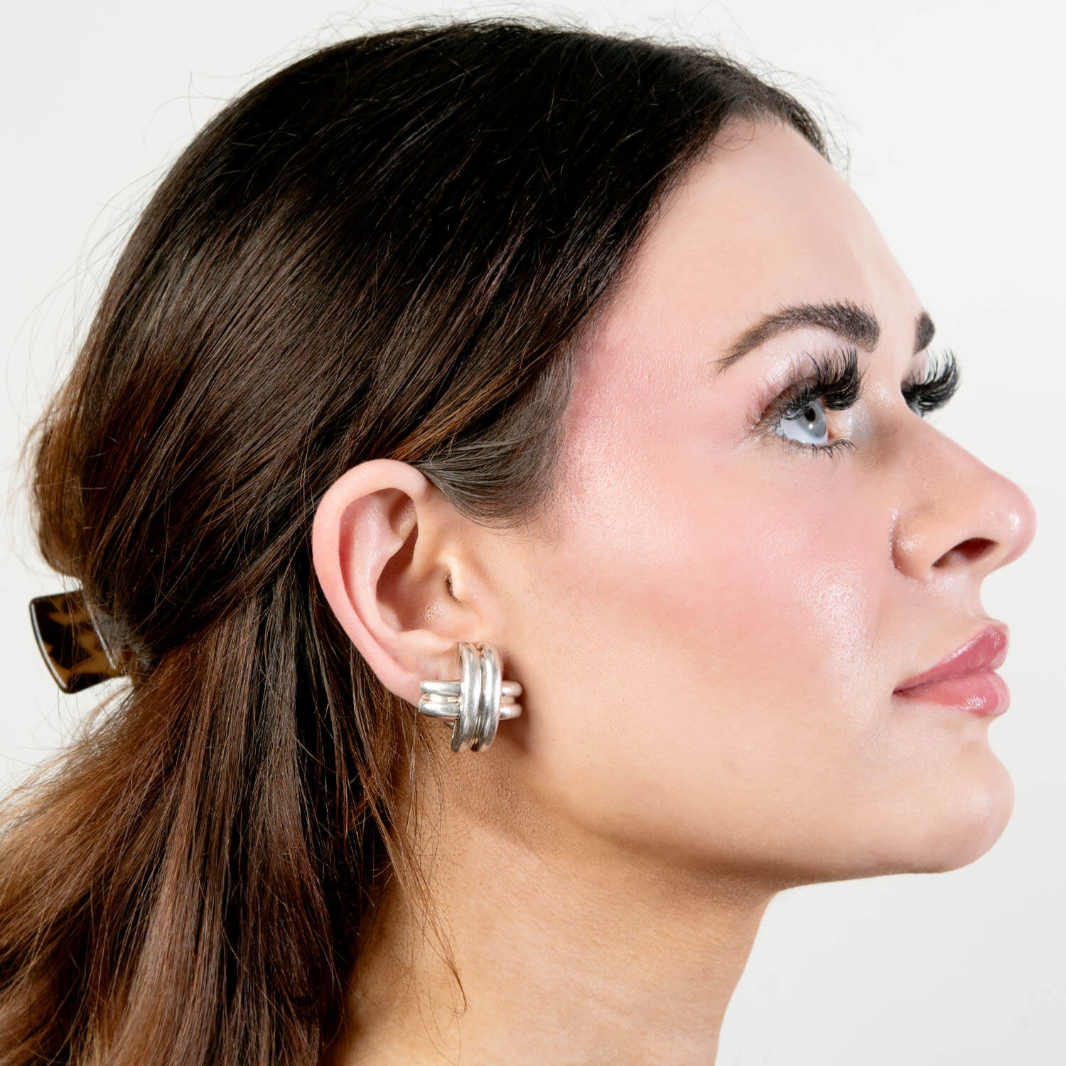 TIFFANY & CO. Estate Sterling Silver Knot Motif Earrings