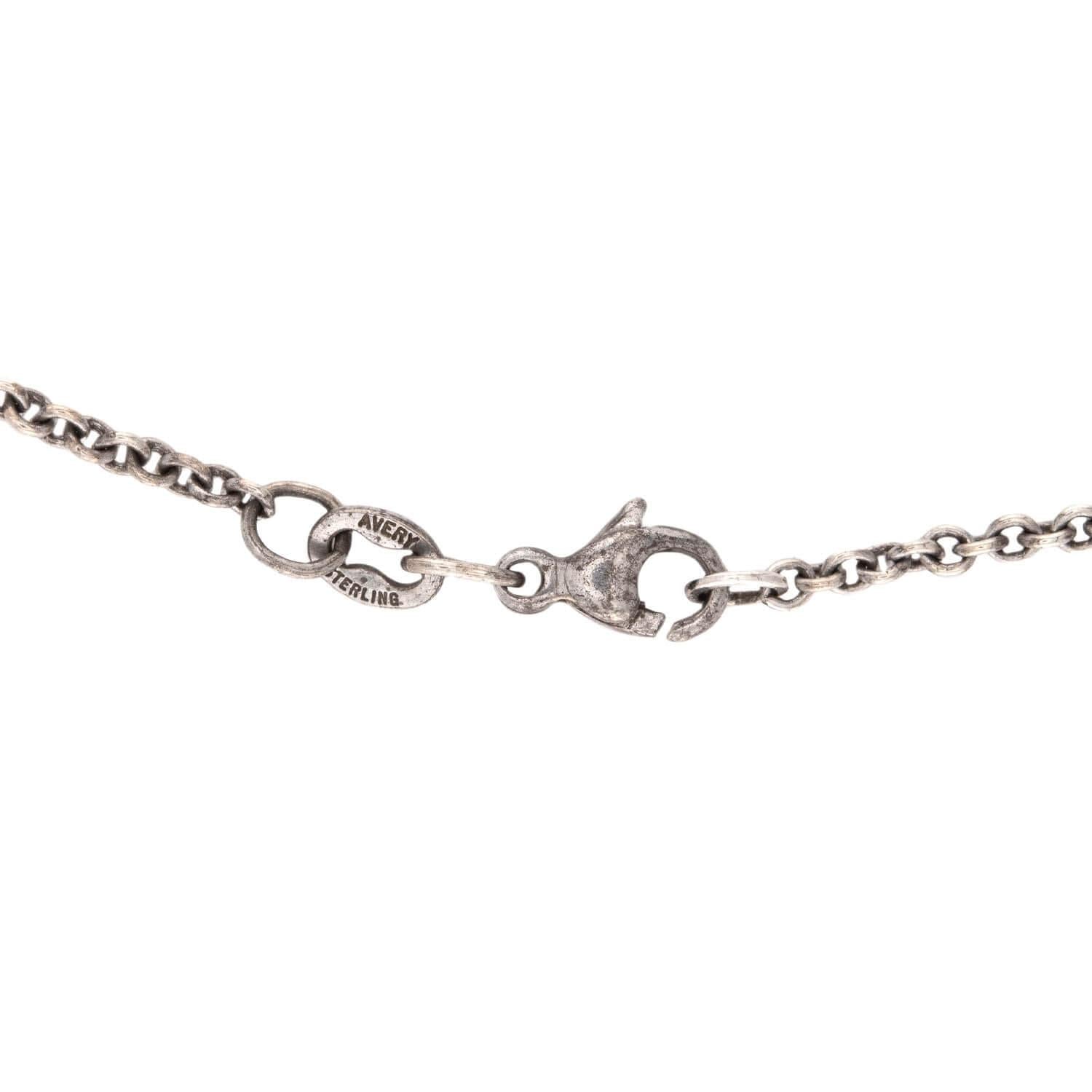 Vintage Sterling Silver "Knock On Wood" Pendant Necklace