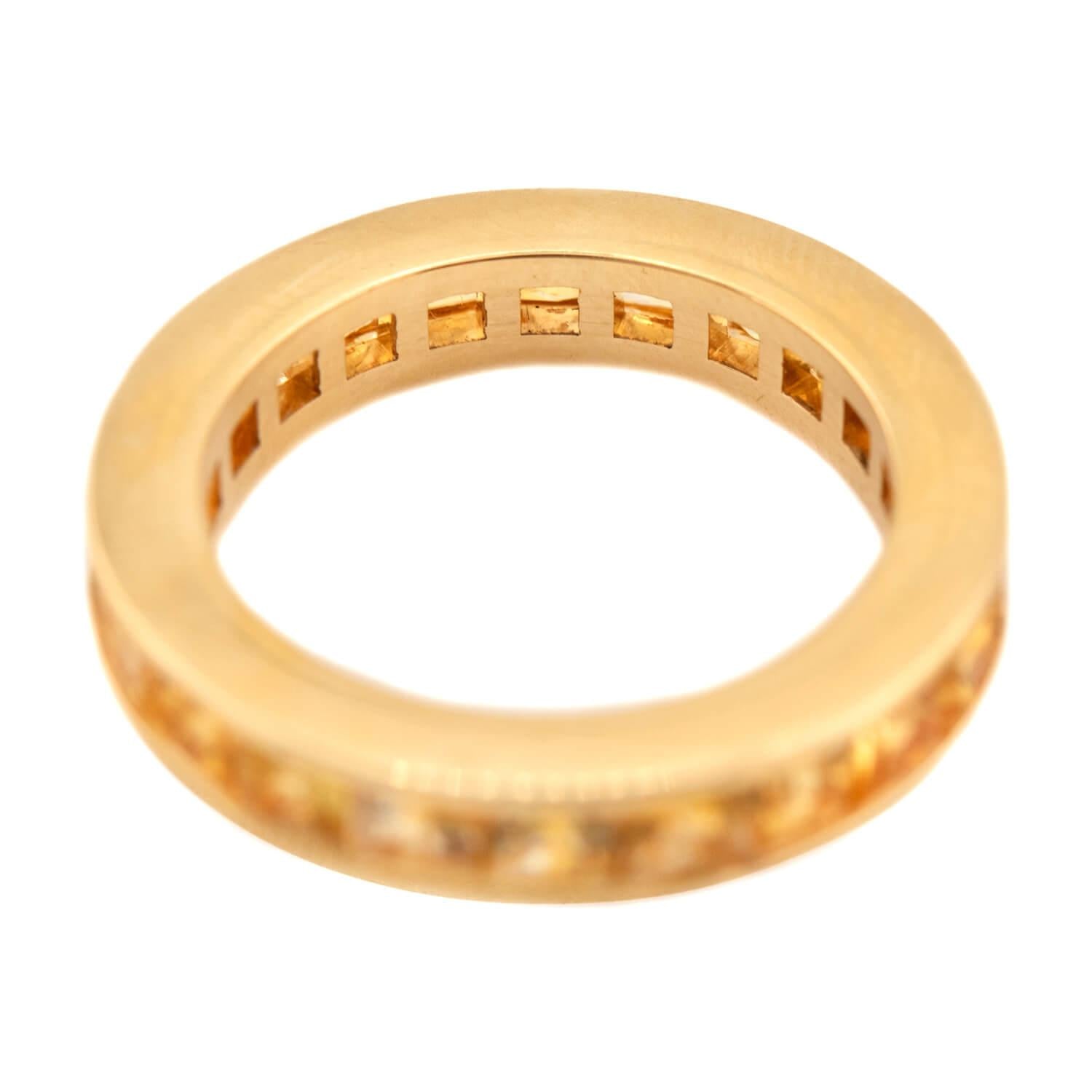 Estate 18k Yellow Sapphire Eternity Band