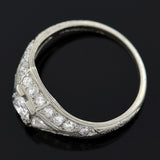 Art Deco Platinum & Diamond Engagement Ring .43ct