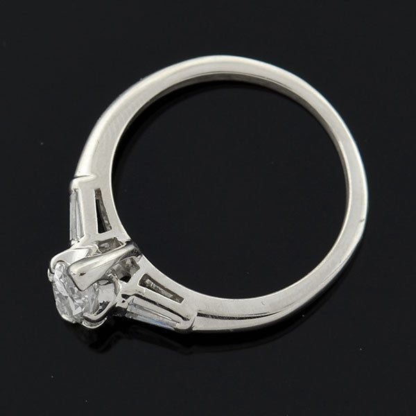 Retro Platinum Marquise Diamond Ring 0.84ct
