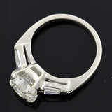 Retro Platinum Diamond Engagement Ring 2.25ct