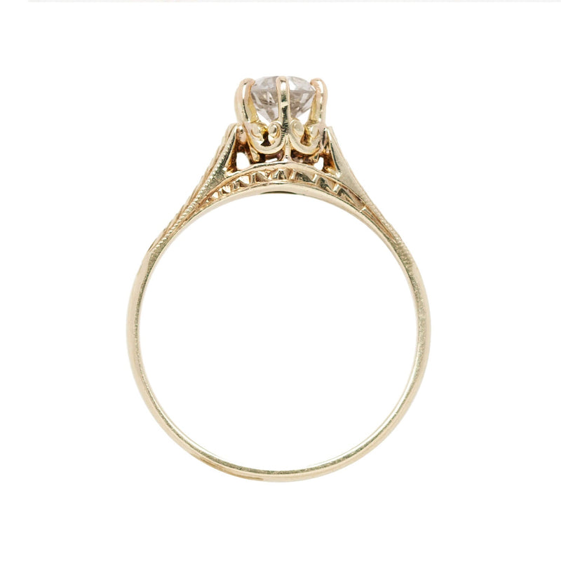 Victorian 10kt Old European Cut Diamond Engagement Ring 0.55ctw
