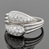 Vintage 18kt & Pavé Diamond Double Wrapped Ring