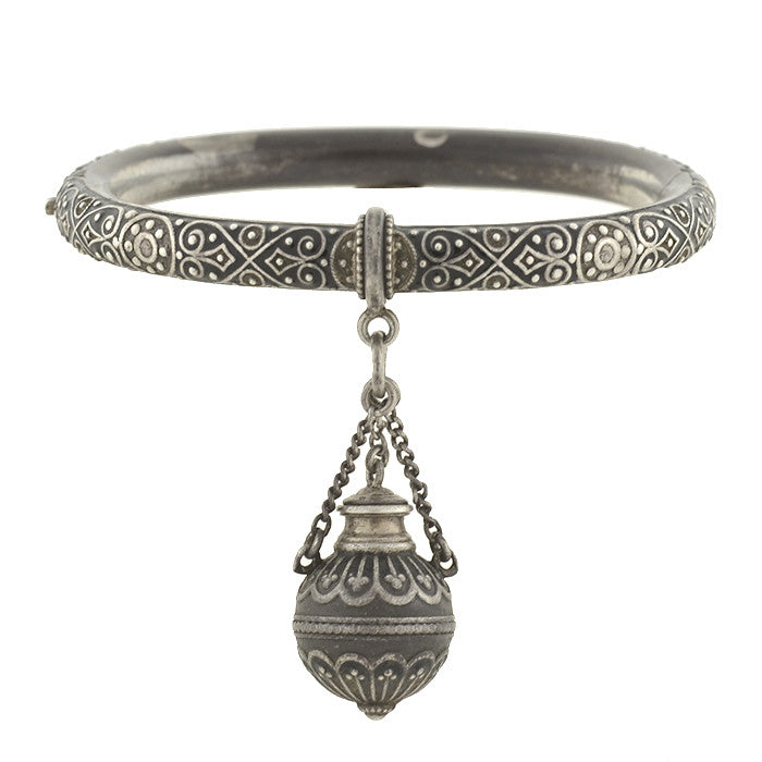 G.A.S. Victorian Austrian Silver Enamel Bracelet with Urn Fob