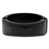 Retro Wide Black Bakelite Clamper Bracelet