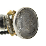 Victorian Blackamoor Intaglio Fob Black Spinel Necklace