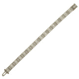 Art Deco 14kt/Platinum & Diamond Filigree Line Bracelet 1.15ctw