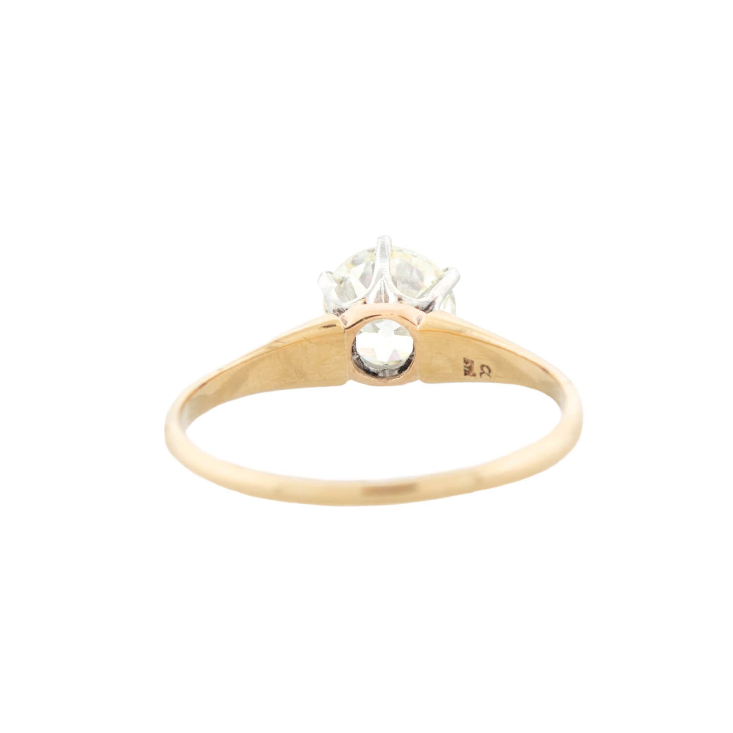 Edwardian 18kt/Platinum Old European Cut Solitaire Diamond Engagement Ring 1.00ct (On Hold)