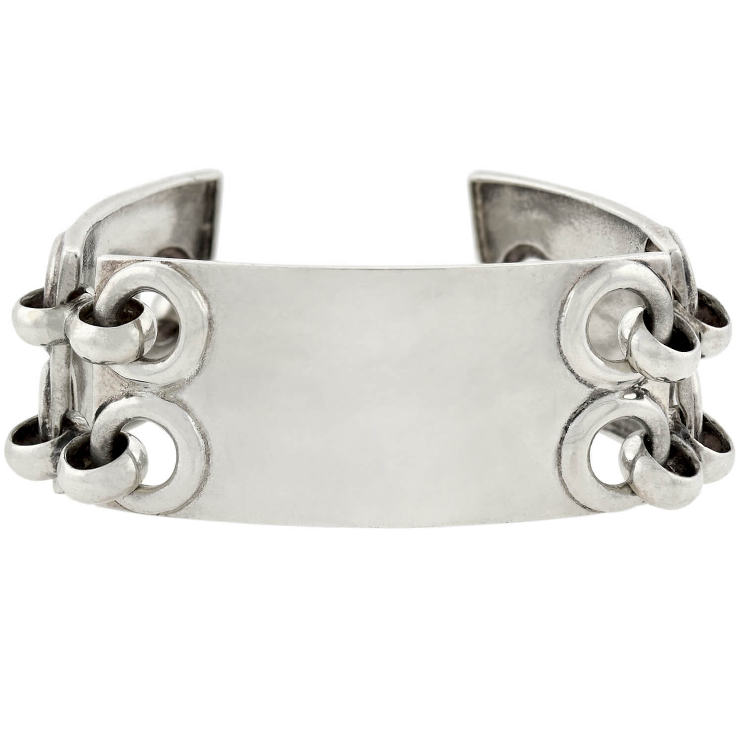 Estate Sterling Silver Hinged Panel Link Bracelet – A. Brandt + Son