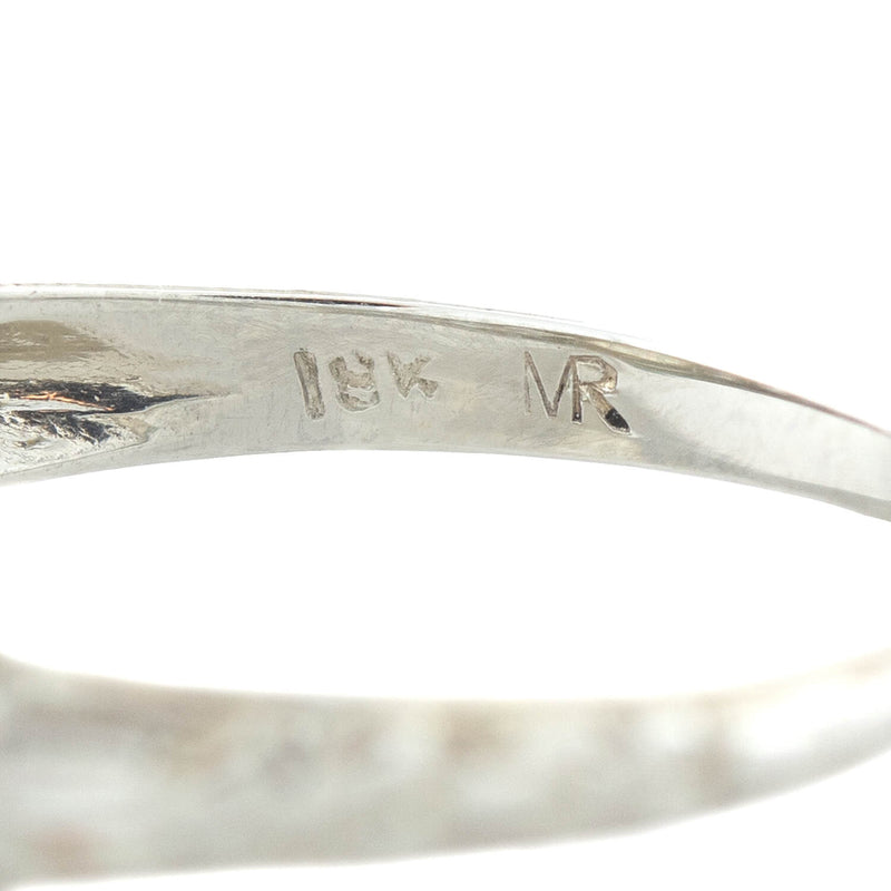 Art Deco 18kt Diamond Engagement Ring 0.90ctw