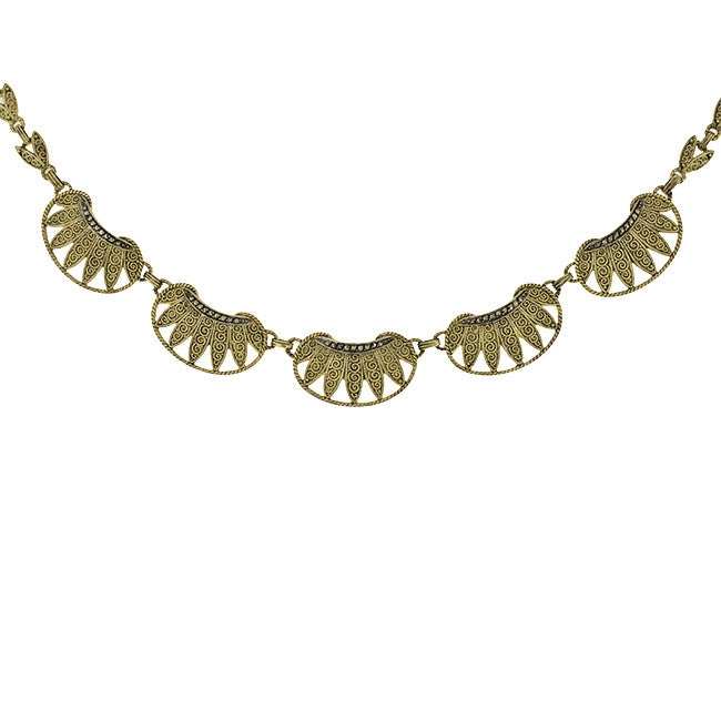 FAHRNER Vintage Sterling Gilt & Marcasite Necklace