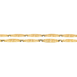 Art Deco 14k Gold Filigree Panel Chain
