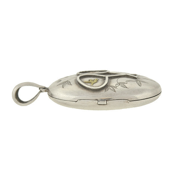Victorian Sterling Aesthetic Movement Mixed Metals Locket