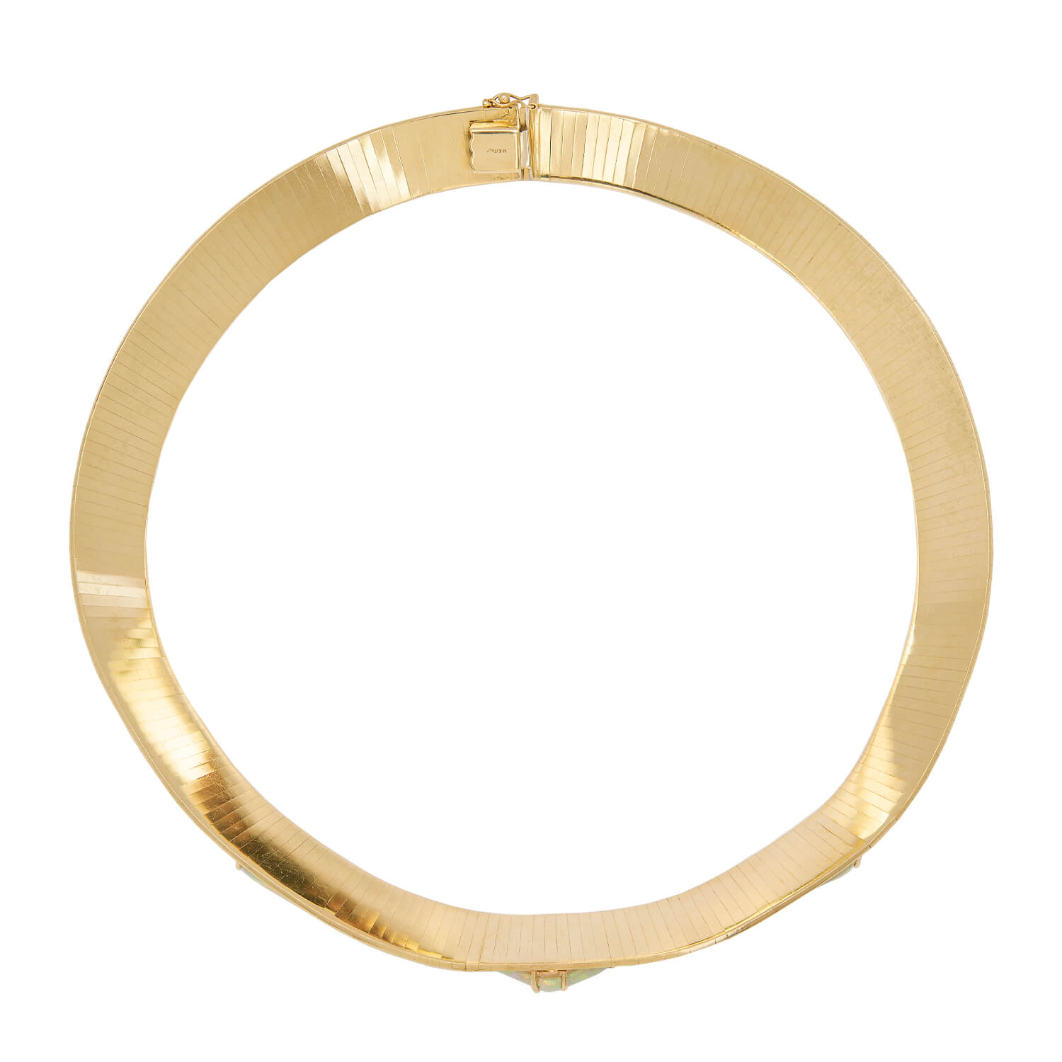 Estate 14k Opal Collar Style Choker Necklace