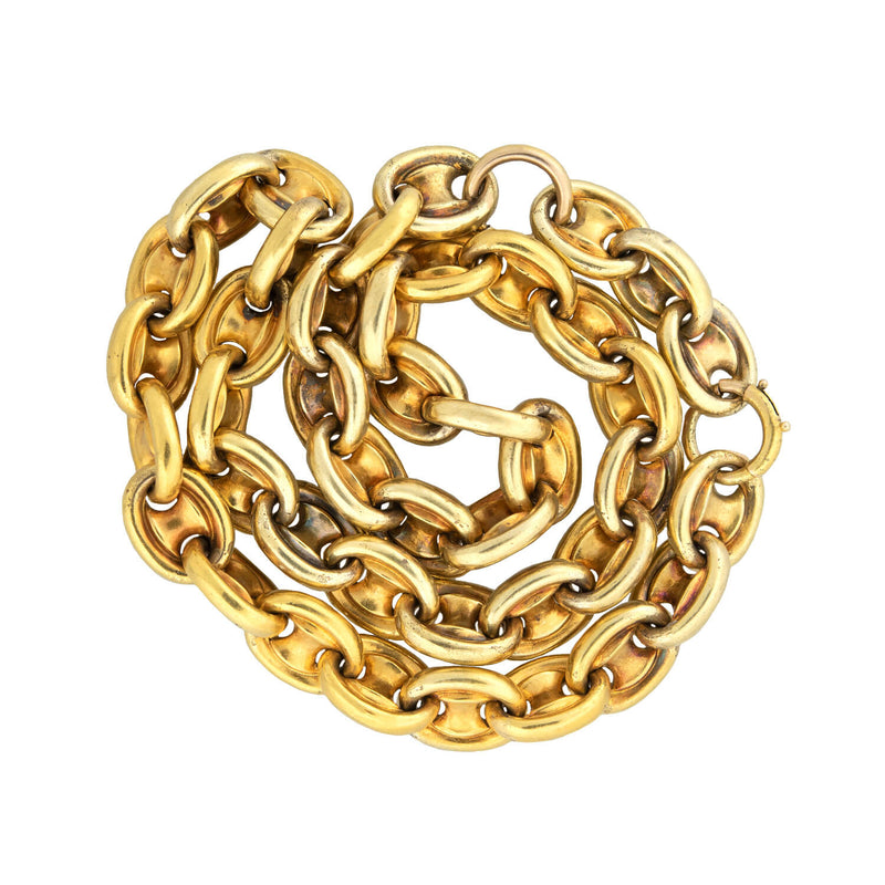 Victorian 15k Large Mariner Link Necklace