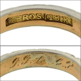 B. BROS Edwardian 18kt Carved Floral Mixed Metals Band