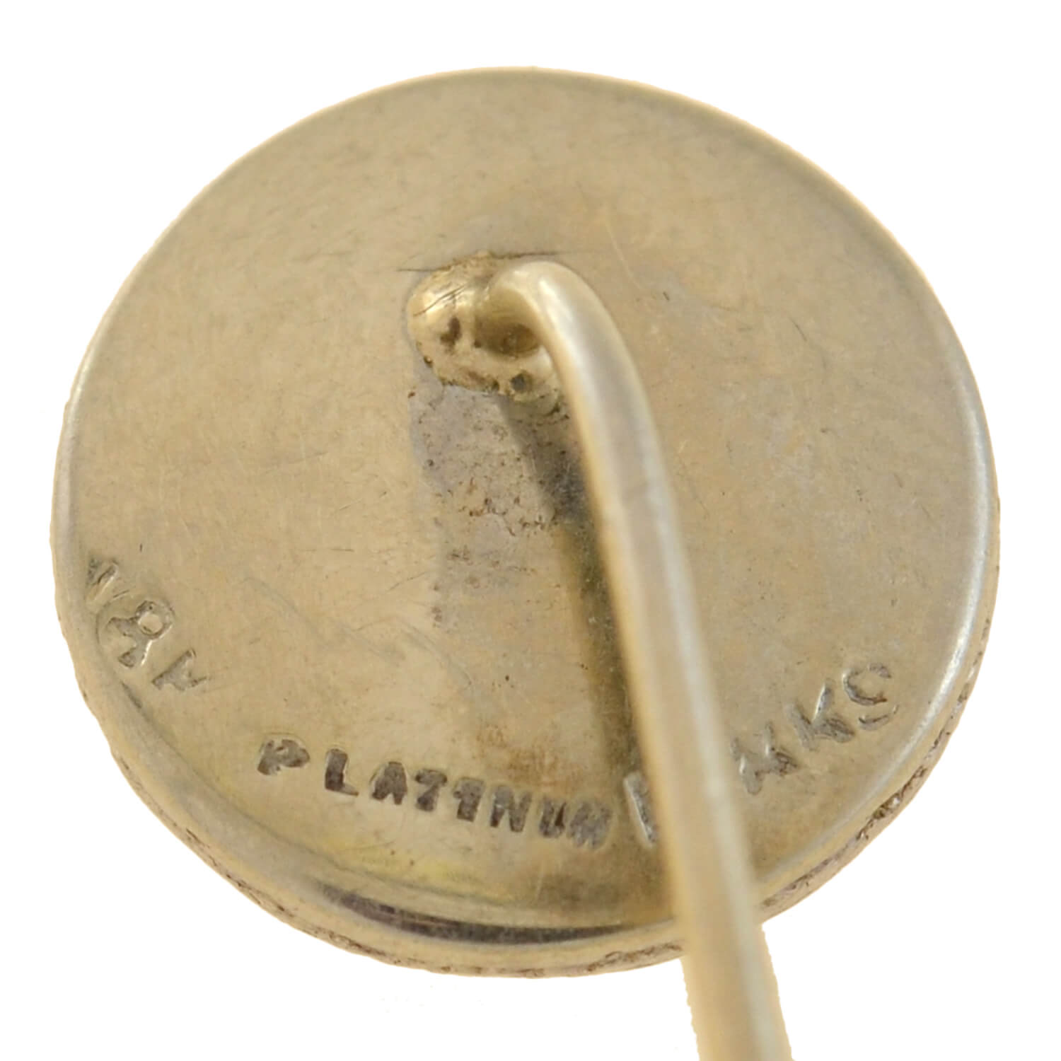 BIRKS Art Deco Platinum/18kt Reverse Carved Crystal Equestrian Stick Pin