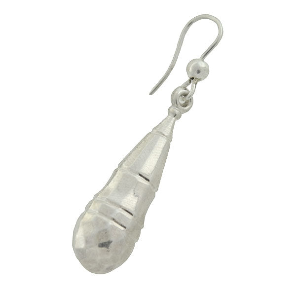 Victorian Sterling Silver Teardrop Vessel Earrings