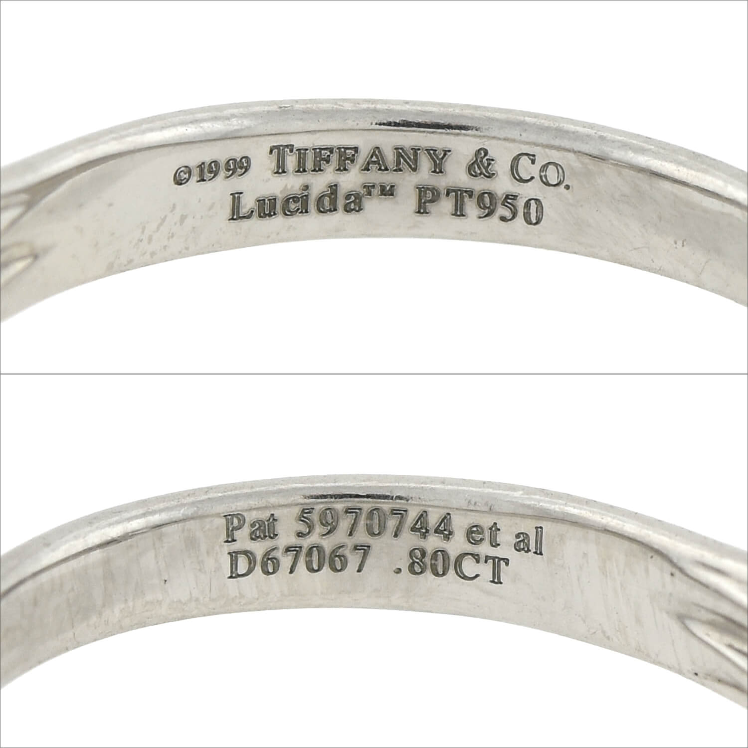 TIFFANY & CO. Estate Platinum GIA-Certified "Lucida®" Diamond Solitaire Ring 0.80ct