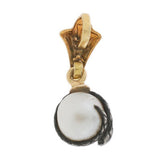 Victorian 14kt & Sterling Pearl Snake Charm