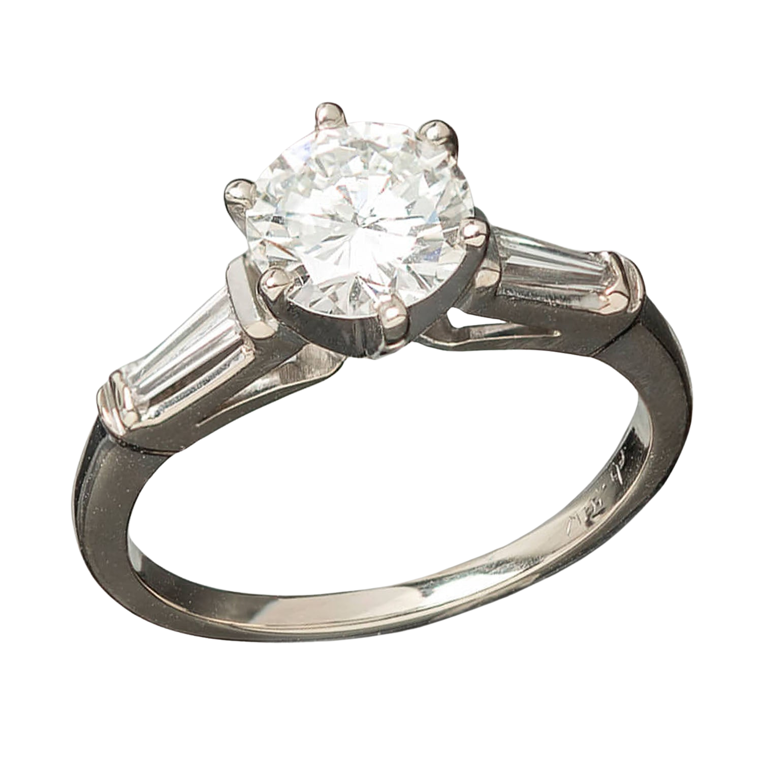 Retro 18k Diamond Engagement Ring 1.04ct Center