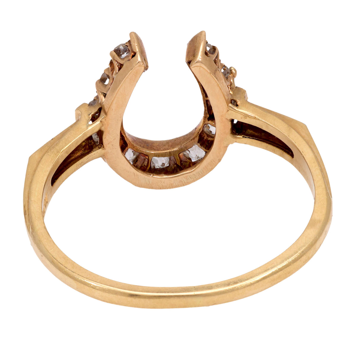 Edwardian 18k/14k Diamond Horseshoe Ring
