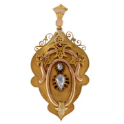 Victorian 15k and Diamond Etruscan Locket