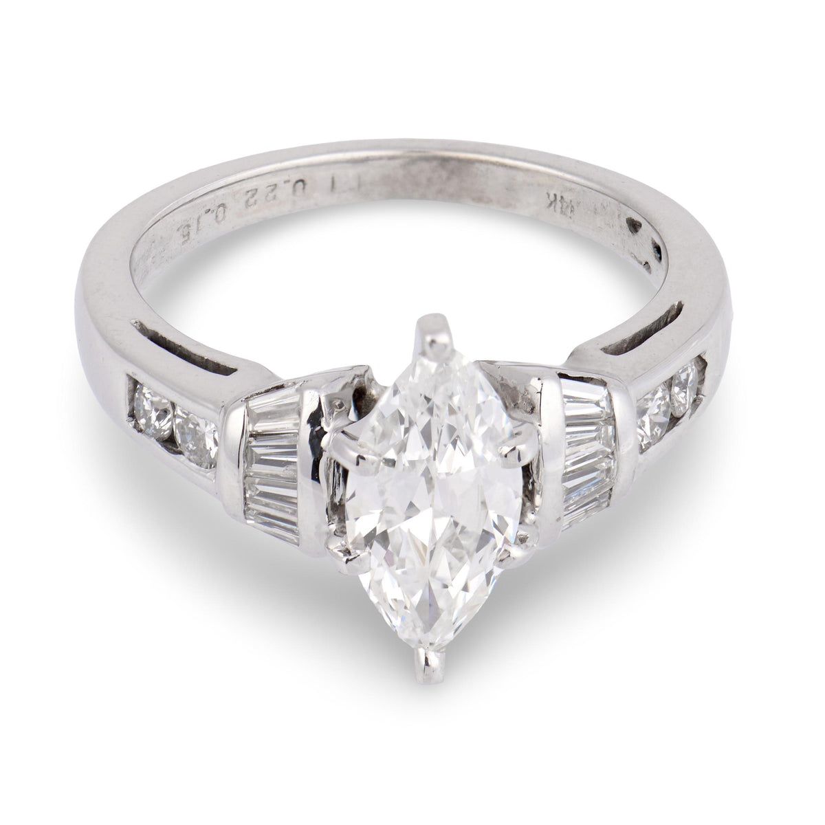 Vintage 14k Diamond Engagement Ring .80ct