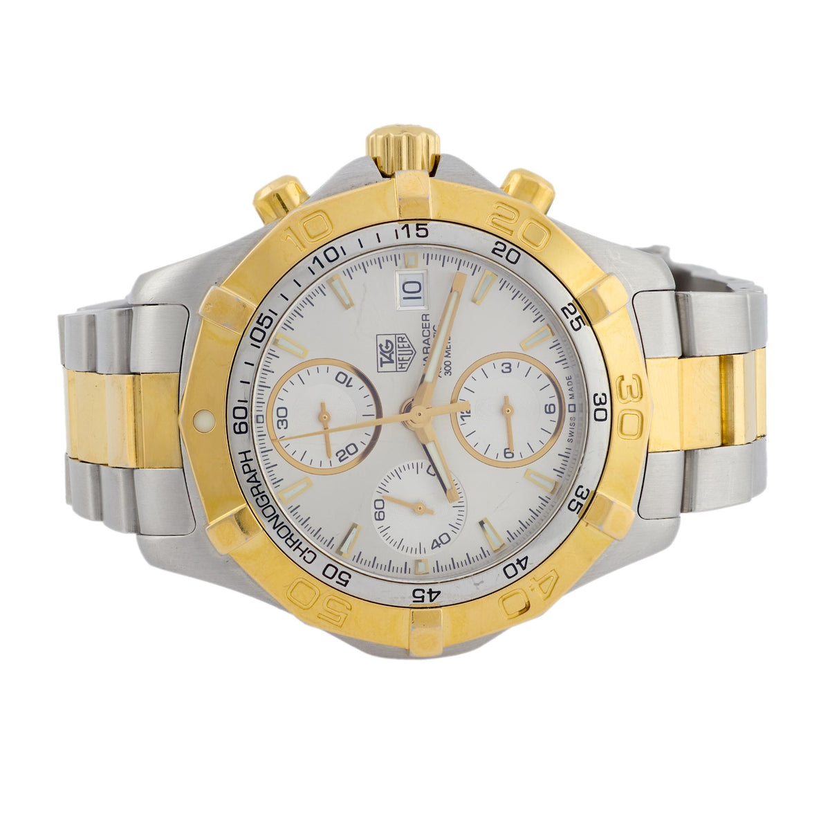 TAG HEUER Estate Stainless Steel Aquaracer Chronograph Watch
