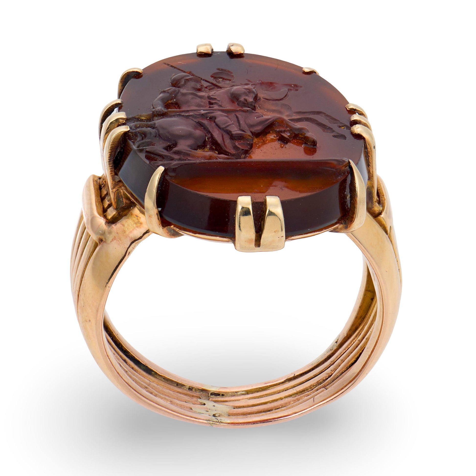 Victorian 14k Carnelian Cameo Ring