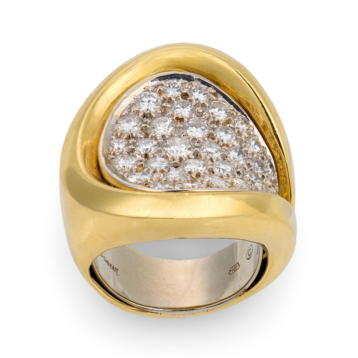 BORIS LEBEAU Estate 18k Diamond Statement Ring