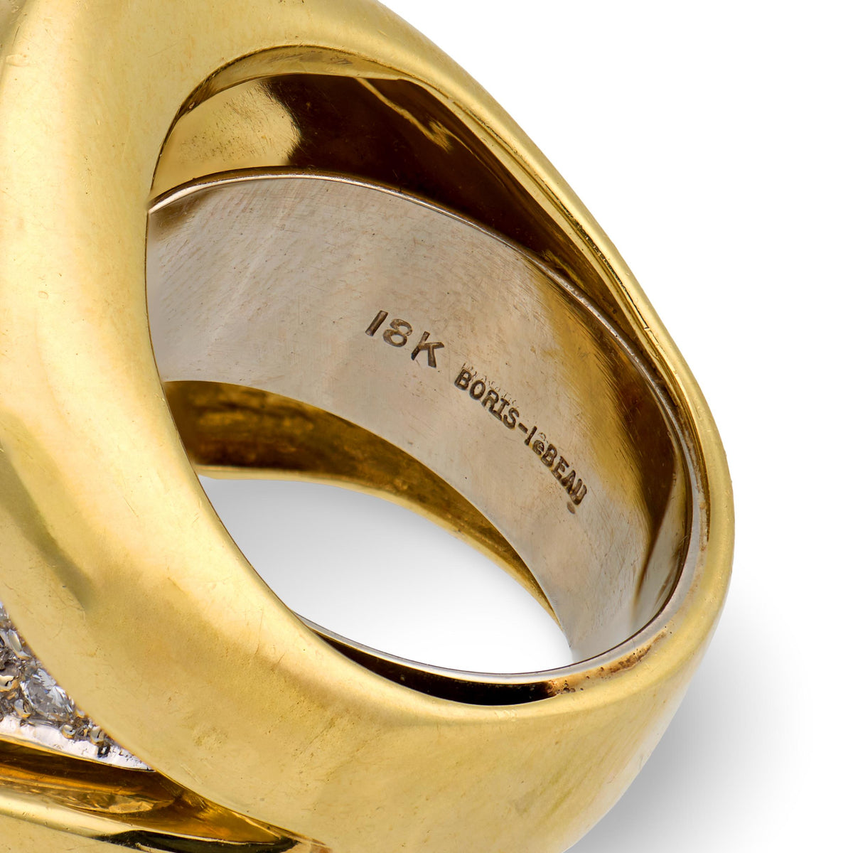 BORIS LEBEAU Estate 18k Diamond Statement Ring