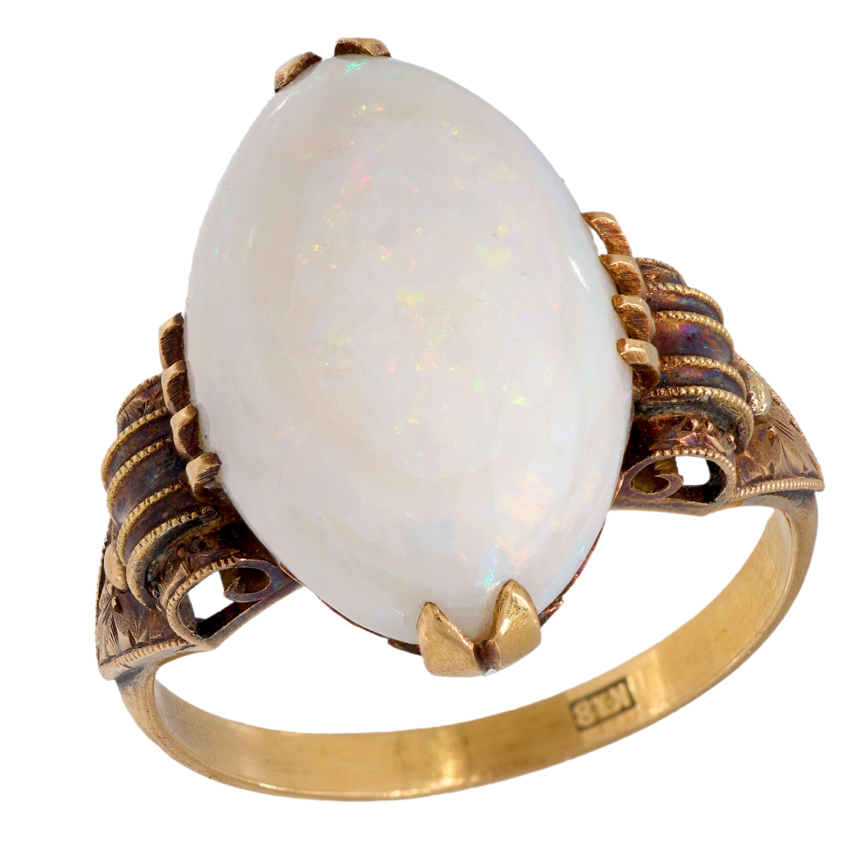 Edwardian 18k Opal Ring
