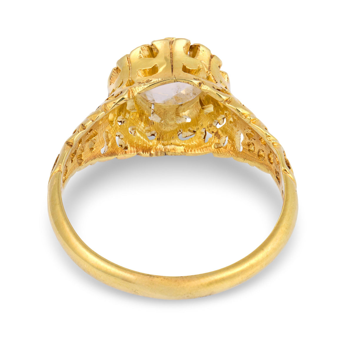 Victorian 14k Diamond Engagement Ring .60ct
