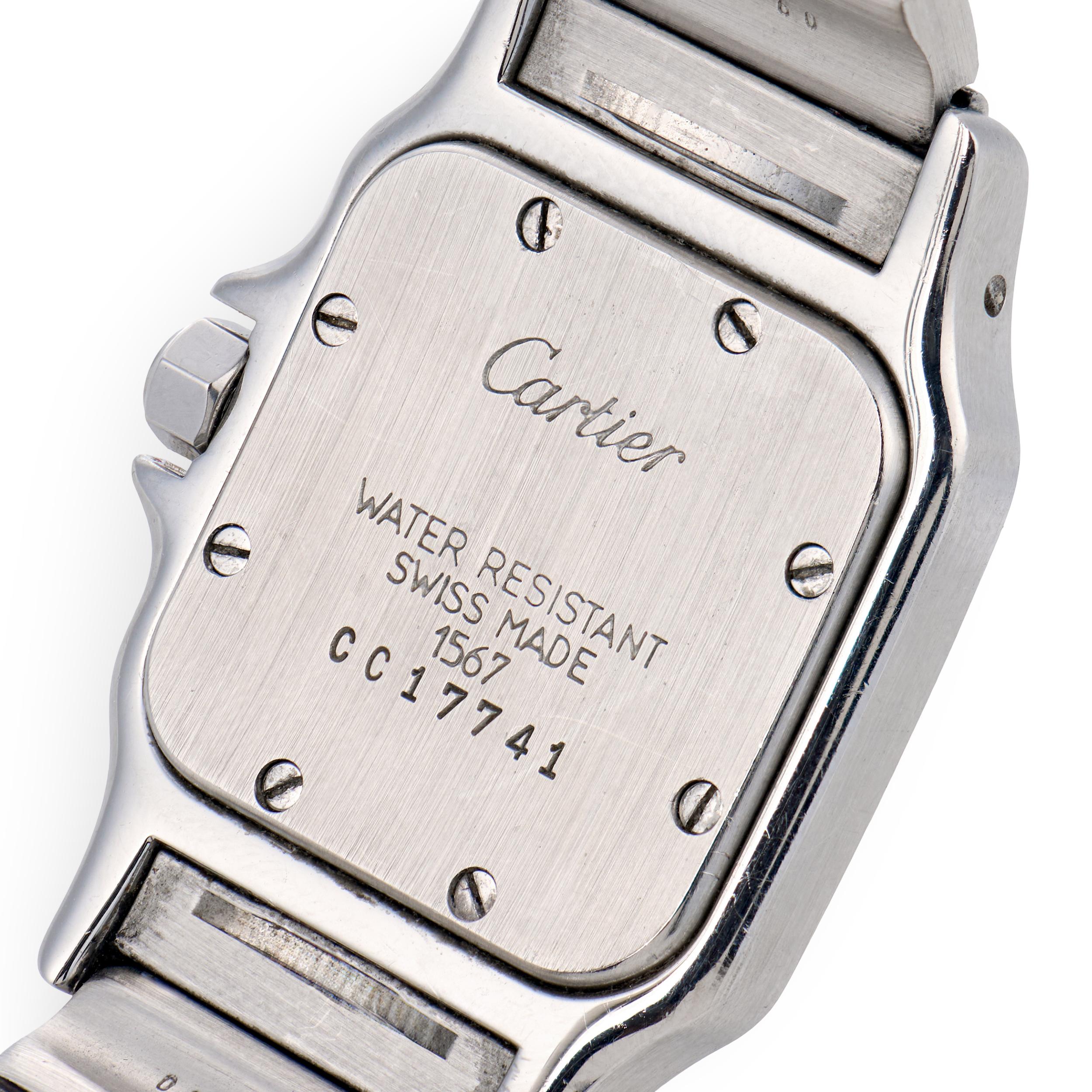 CARTIER  Estate 18k/Stainless Steel Santos Two-Tone Ladies Watch