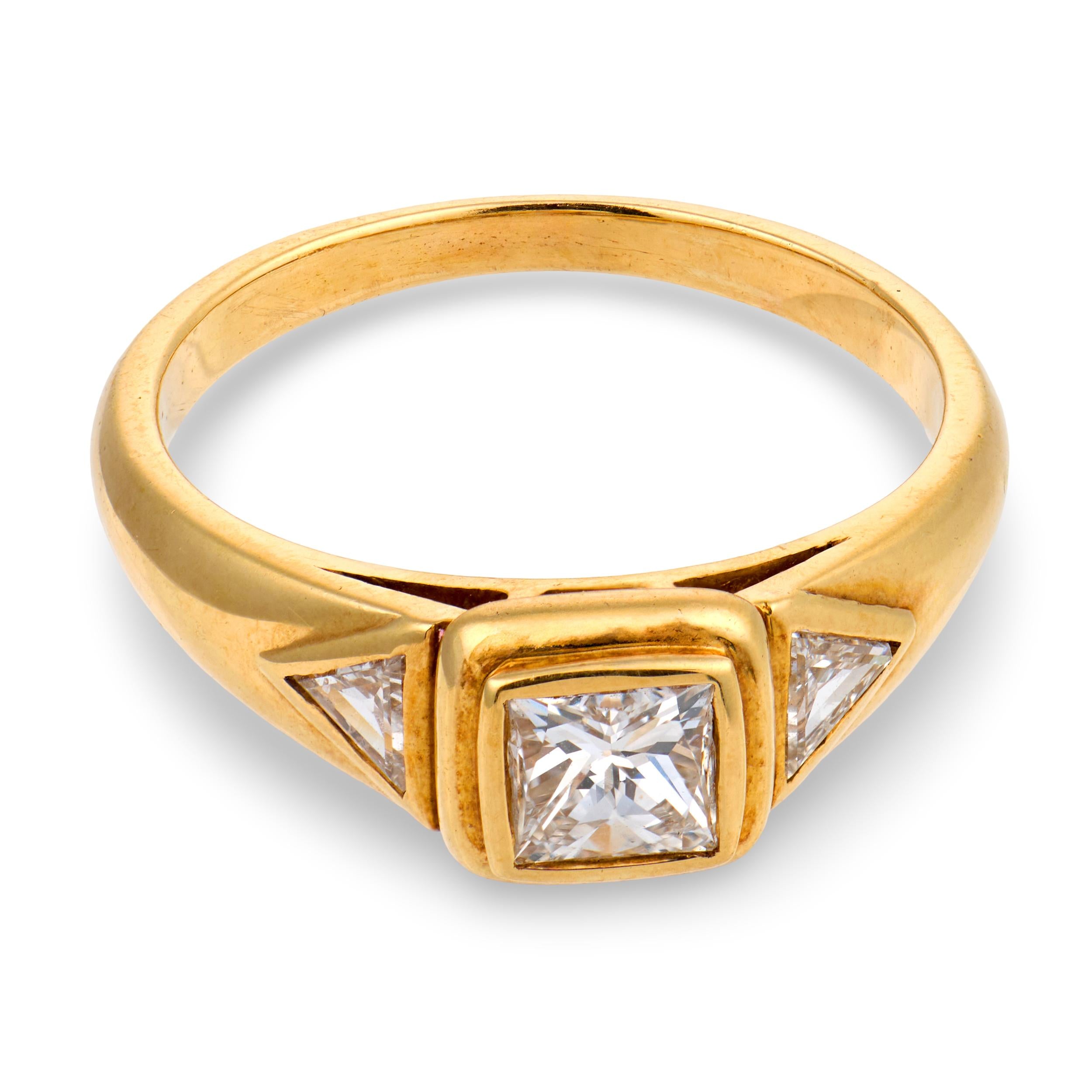 CHAUMET Estate French 18k Diamond Engagement Ring .40ct