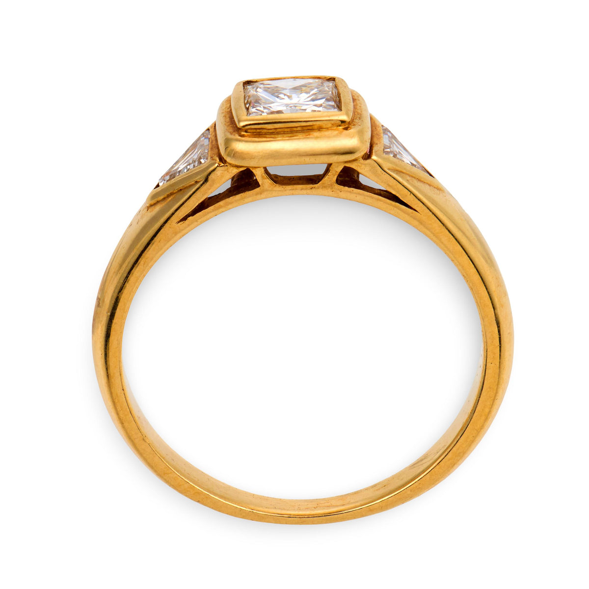 CHAUMET Estate French 18k Diamond Engagement Ring .40ct