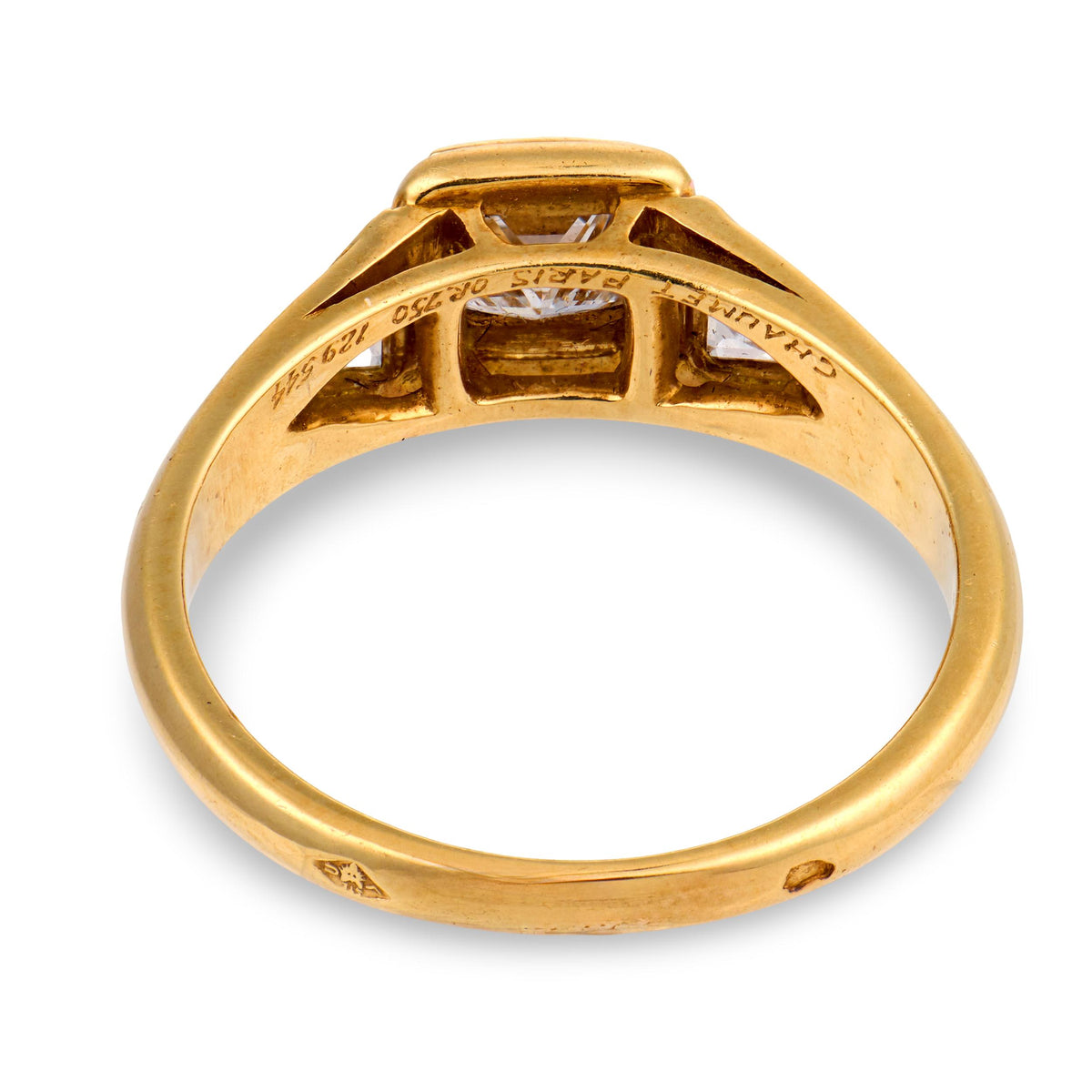 CHAUMET Estate French 18k Diamond Engagement Ring .40ct