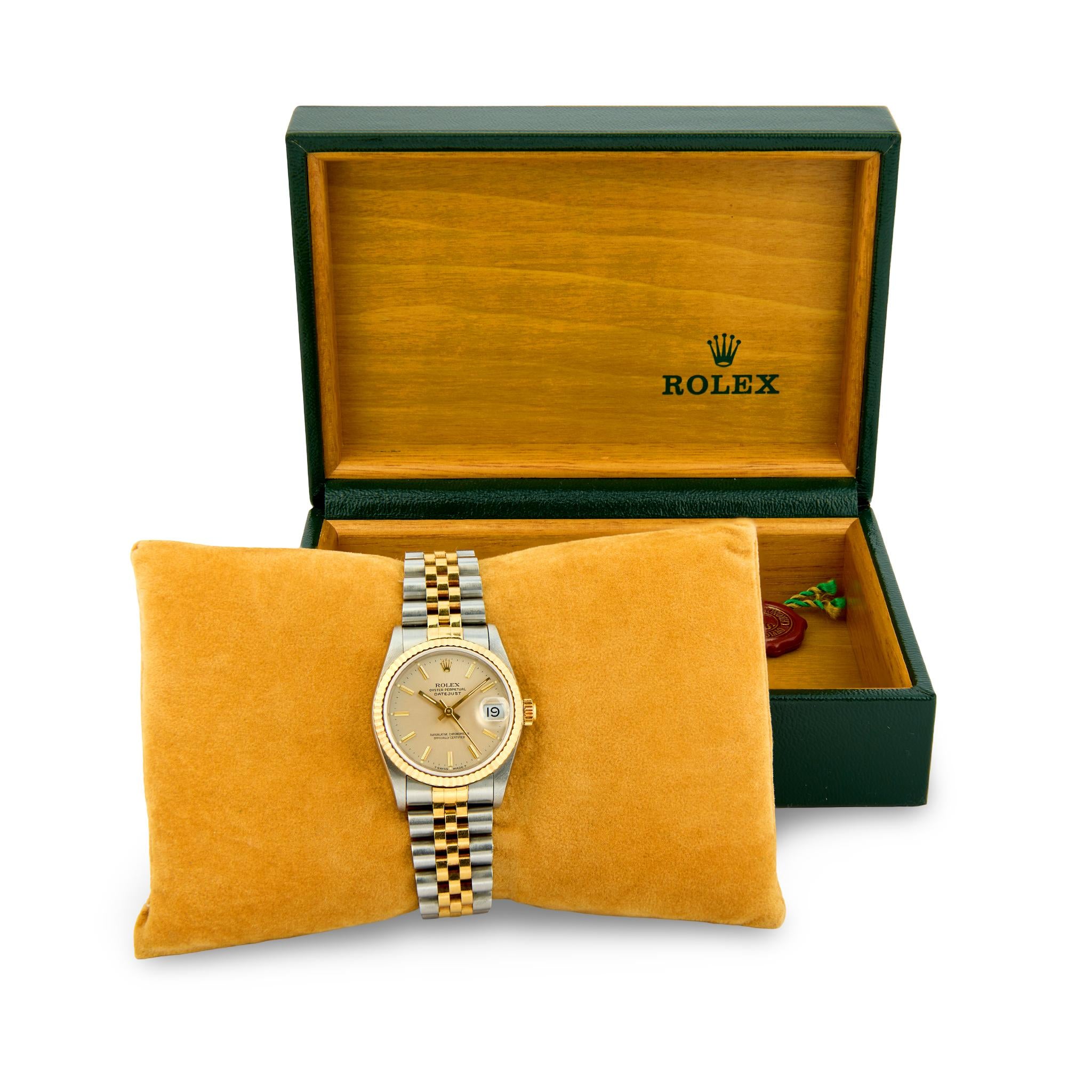 ROLEX Estate 18K/Stainless Steel Lady Datejust Wristwatch
