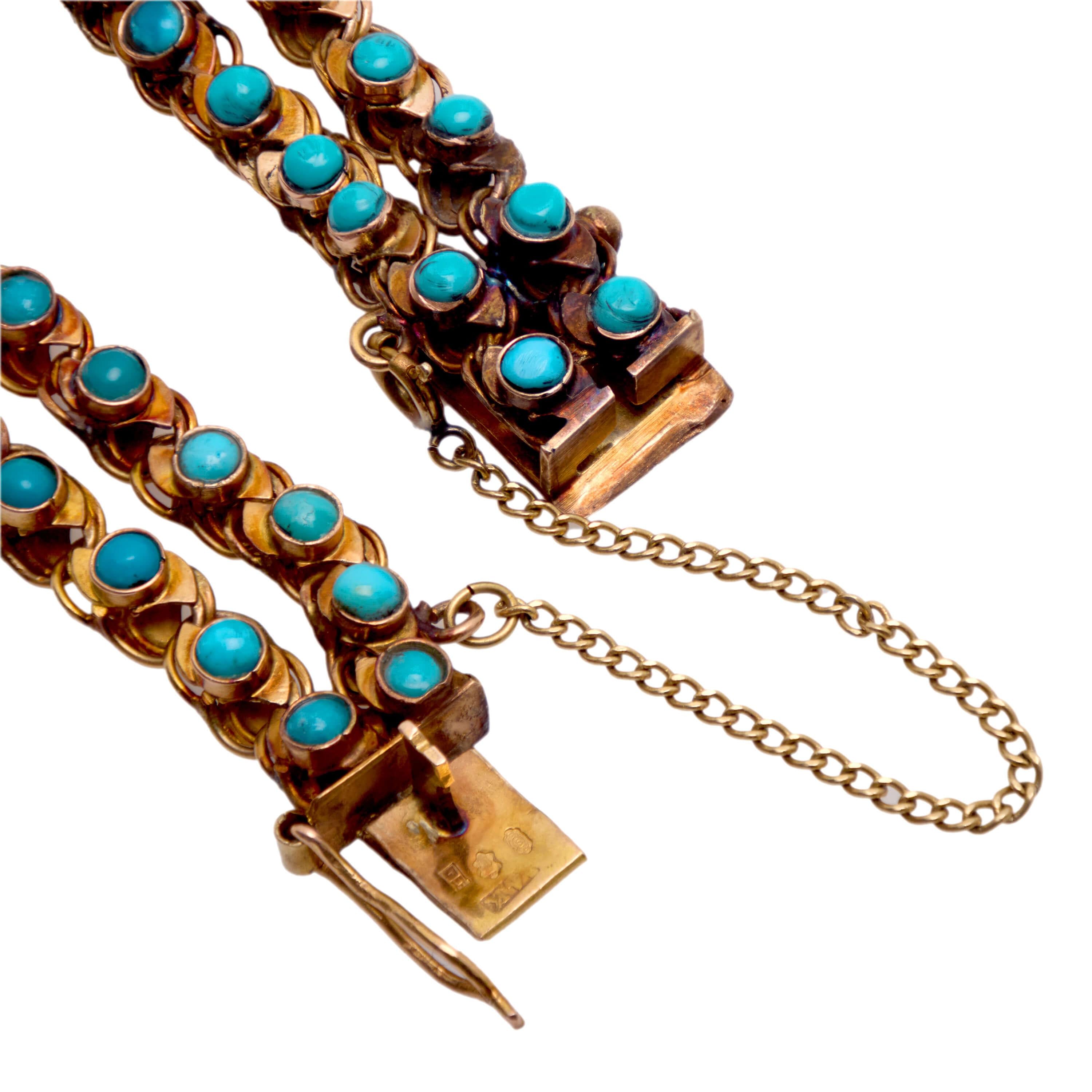 Victorian Russian 14k Turquoise Bracelet