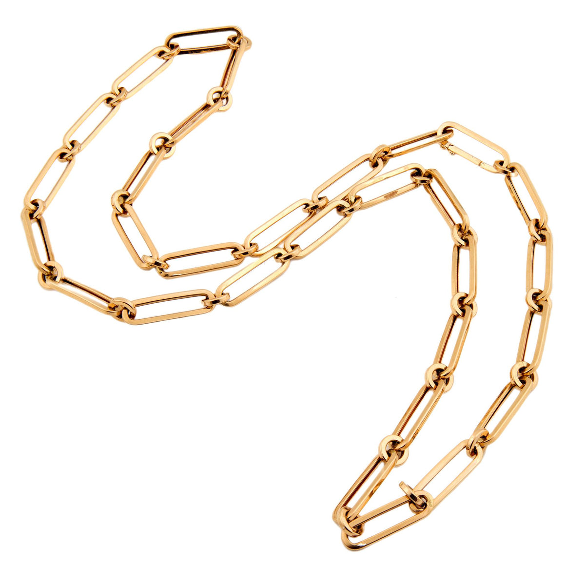 Estate 18k Paperclip Chain 26"