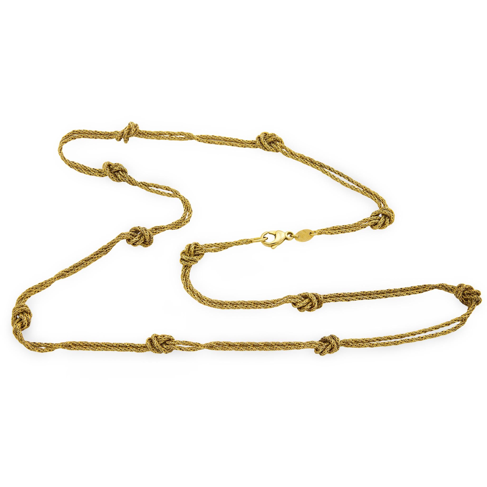 TIFFANY & CO. German Estate 18k Knot Necklace