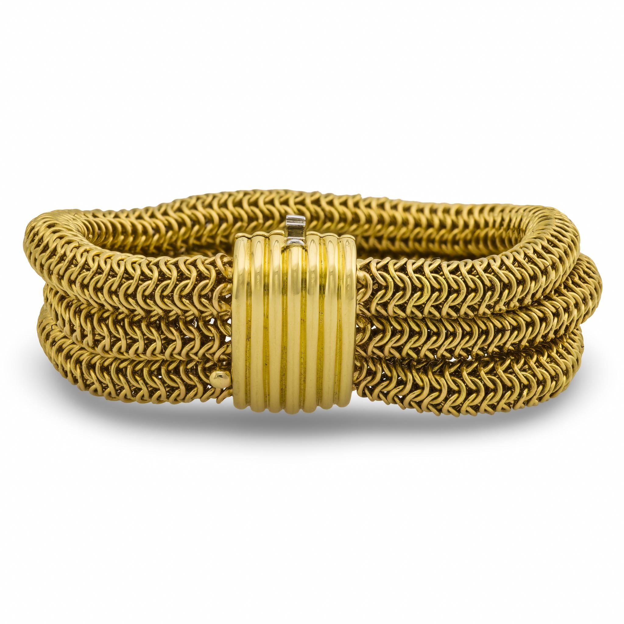 TIFFANY & CO. Estate 18k Three-Strand Bracelet