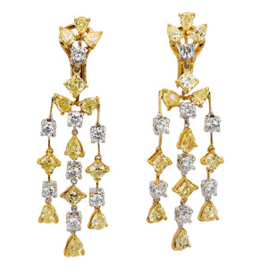Estate 18k Diamond Chandelier Earrings